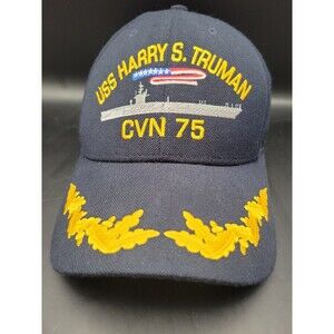 The Corps USS Harry S. Truman CVN 75 Logo Blue Baseball Cap Hat Made In USA.